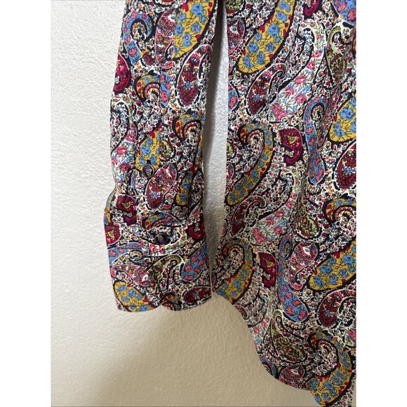 Robert Graham L Long Sleeve Shirt Button Up Paisley Multicolor Skull Crown - Picture 6 of 16